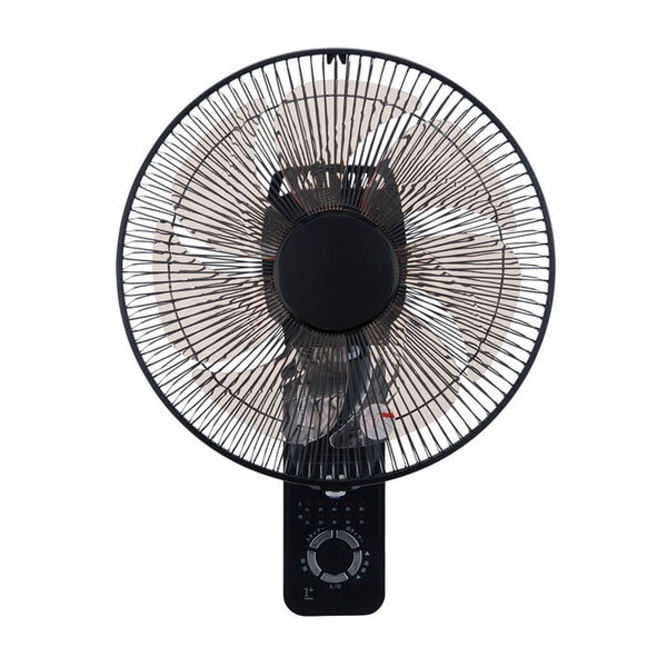 YTW-D361FFR-K ブラック 壁掛け扇風機 (DCモーター搭載/リモコン付き)