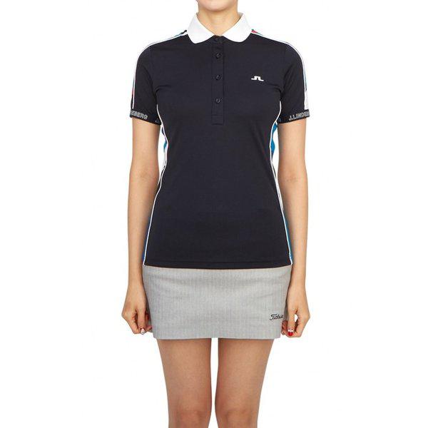 J.LINDEBERG ゴルフウェア 女性用カラー半袖Tシャツ GWJT07573 6855