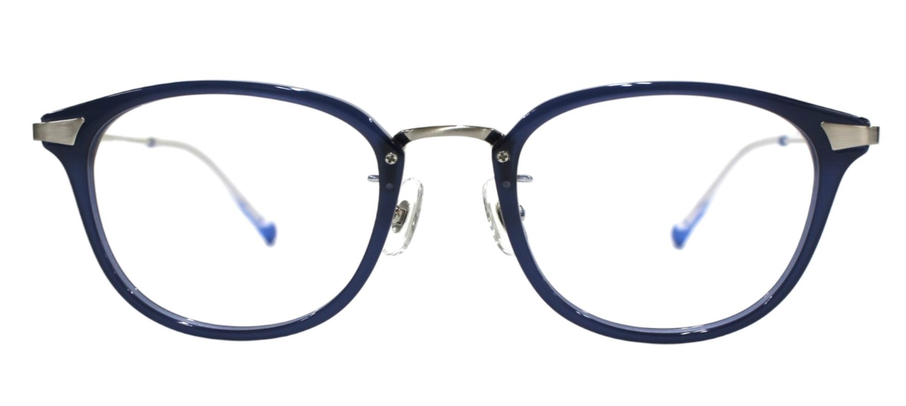 弱虫ペダル コラボ 真波山岳モデル フルリム ウェリントン チタン PCメガネ ブルーライト 伊達 メンズ レディース メガネ めがね 眼鏡 49ロ21