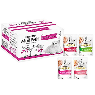 他サイト： モンプチ プチリュクス パウチ まぐろづくしバラエティ48袋入【Amazon.co.jp限定】の商品画像