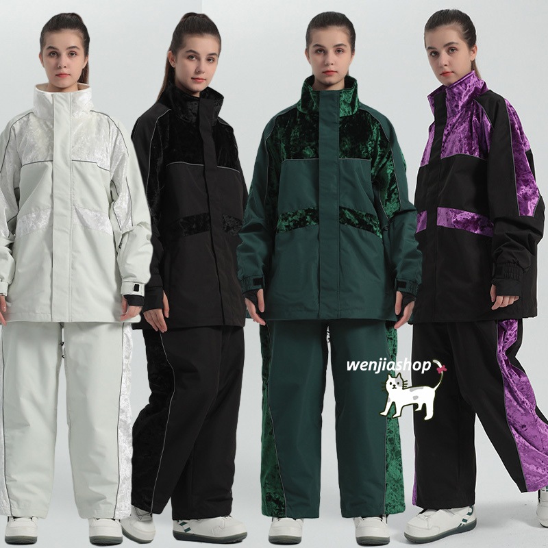 （1～3日で出荷）スノーボードウェア 上下セット メンズ レディース 男女兼用 2023 2024新作 パンツ ジャケット アウター スノボウェア スノーウェア スキーウェア スノボーウェア 韓国風