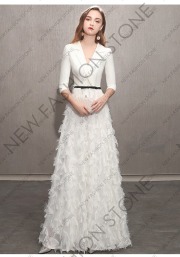 白いフレンチイブニングドレスのワンピース-67 10,456円