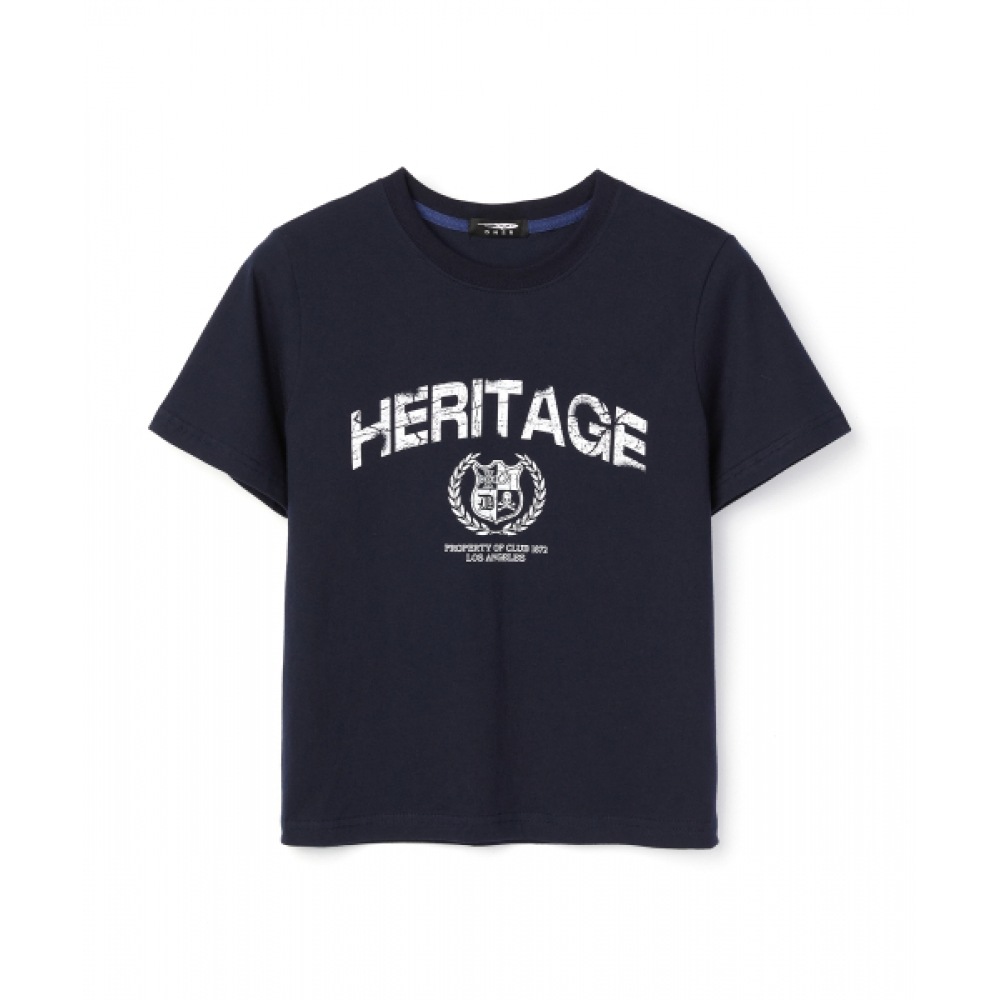 DNSR ヘリテージクロップ T シャツネイビー