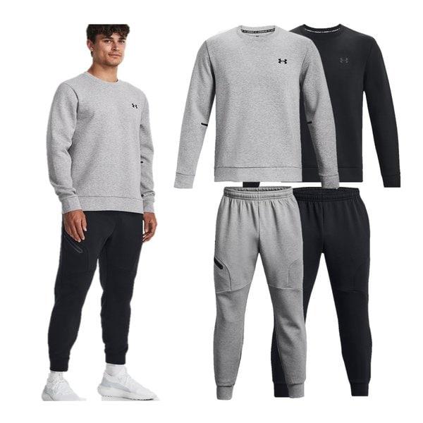 (1381688,1379808) 男性 UA アンスタッパブル フリース クルー スウェットシャツ & ジョガーパンツ 4種のうち1つ