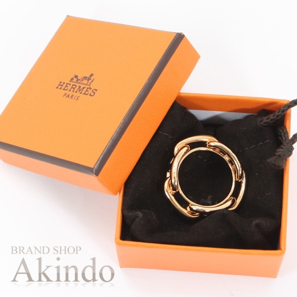 【新品】エルメス スカーフリング シェーヌダンクル ピンクゴールド PG レディース プレゼント HERMES 人気 おしゃれ アクセサリー ウィンター