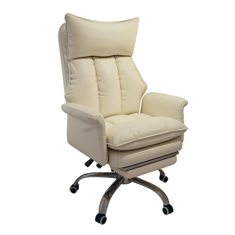 コンピュータのいす家庭用の怠け者のソファーのいす女子学生は快適に長く座ることができます横になるオフィスのいすレジャーの書斎クリーム風のいす