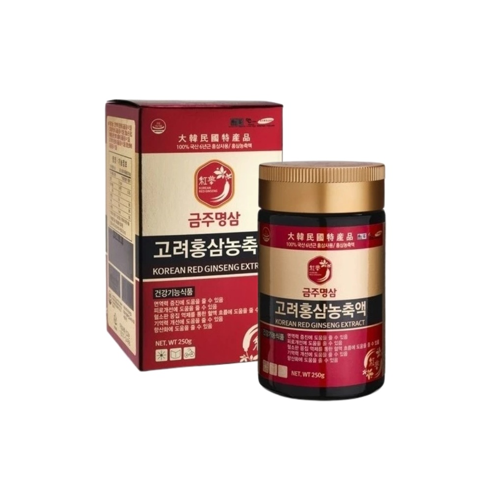 【韓国6年根使用】高麗紅参濃縮液サプリ 250g／高麗紅参エキス100％配合・韓国製／正規品
