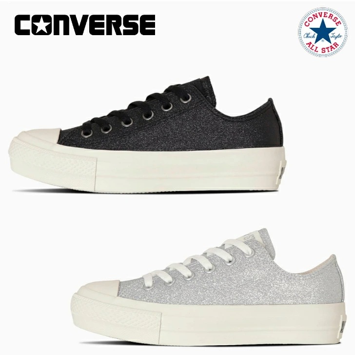 コンバース スニーカー オールスター ＰＬＴＳ グリッター ＯＸ レディース CONVERSE ALL STAR PLTS GLITTER OX 厚底