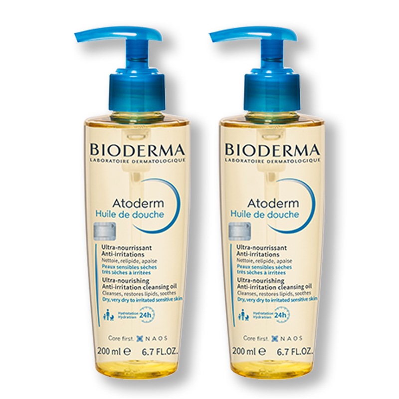 ビオデルマアトデルム シャワーオイル 200ml 2個フェイス＆ボディー 高保湿 凄く乾燥肌 オールインワン オイルウォッシュ