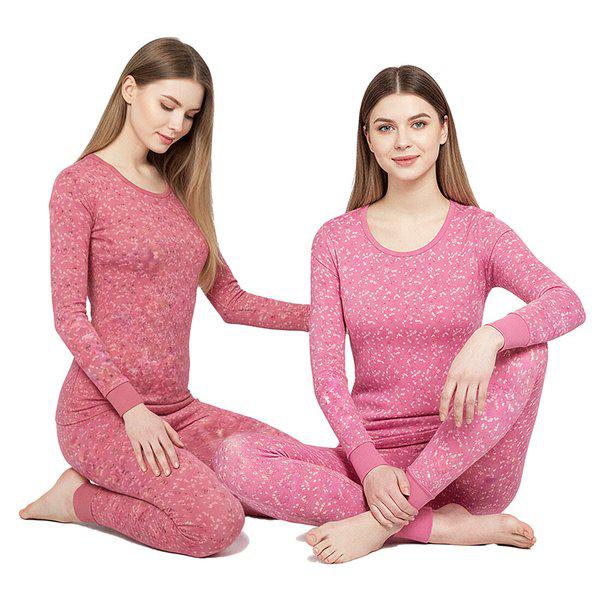 純綿捺染女性おばあちゃん下着上下セット袖絞り