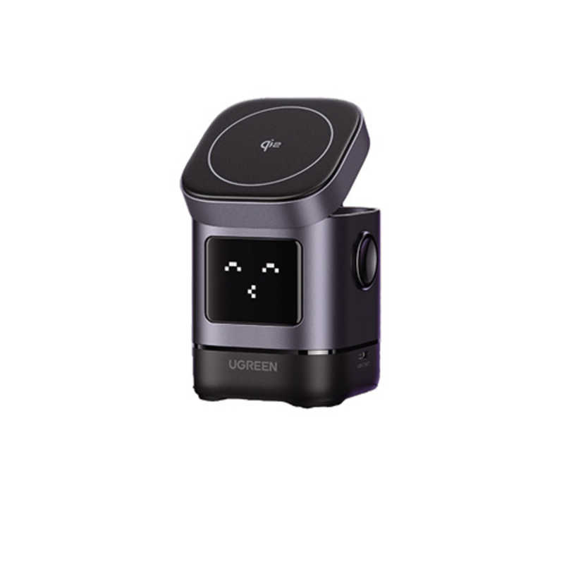 UGREEN　Uno 2-in-1 マグネットワイヤレス充電ステーション 15W 45775 メタリックグレー　UGR-ST-000003