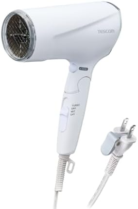 テスコム ヘアドライヤー プロテクトイオン 折りたたみ 速乾 小型 軽量 冷温風 Speedom ラク抜きプラグ ブラック TD570A-K