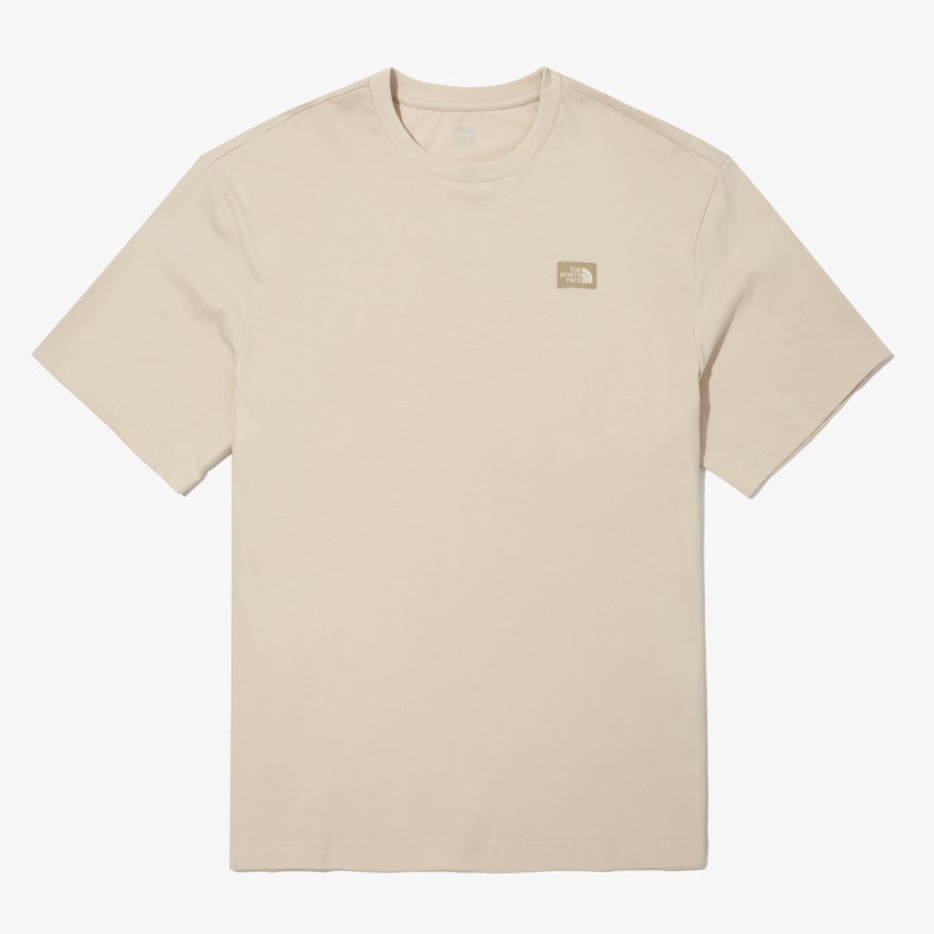 【最後の1点】オーバーサイズ コットン オーバーサイズ 半袖 ラウンドネックTシャツ アイボリー 韓国スタイル ベーシックTシャツ