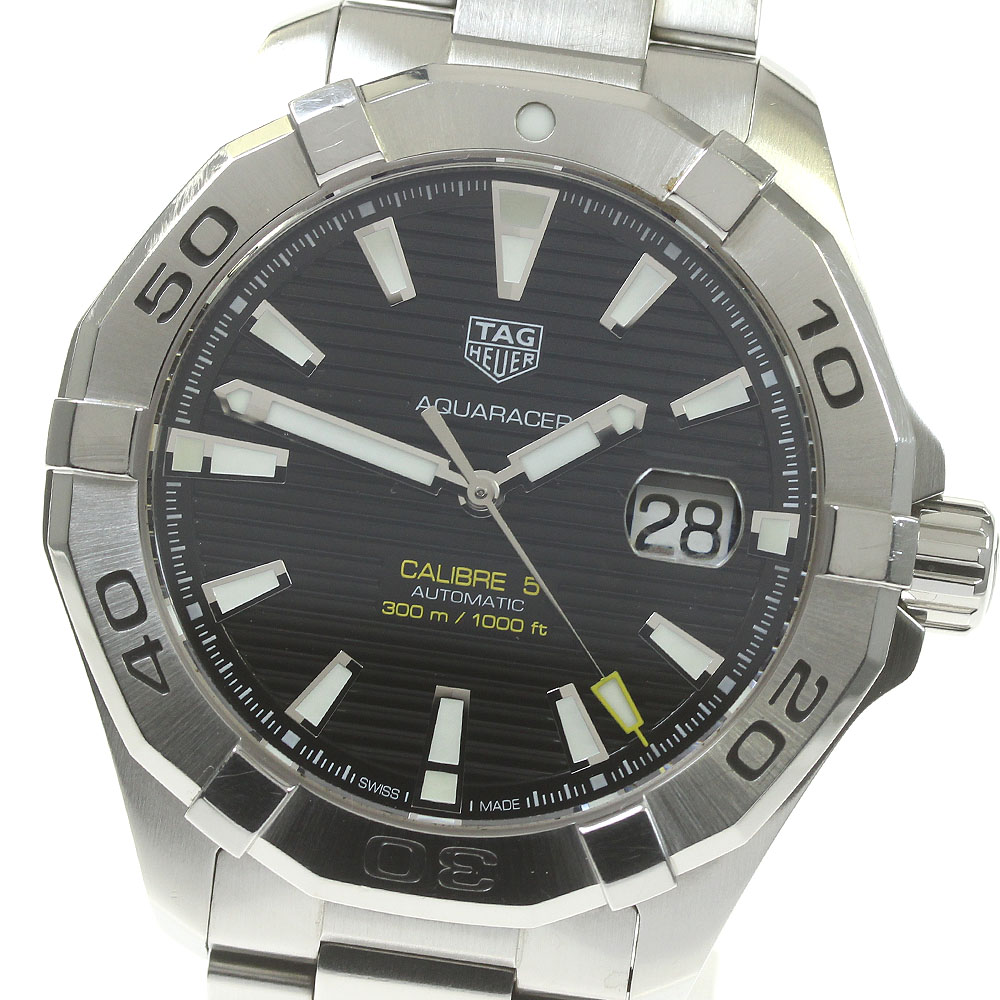 訳あり タグホイヤー TAG HEUER WAY2010-0 アクアレーサー キャリバー5 デイト 自動巻き メンズ 保証書付き_828230【中古】