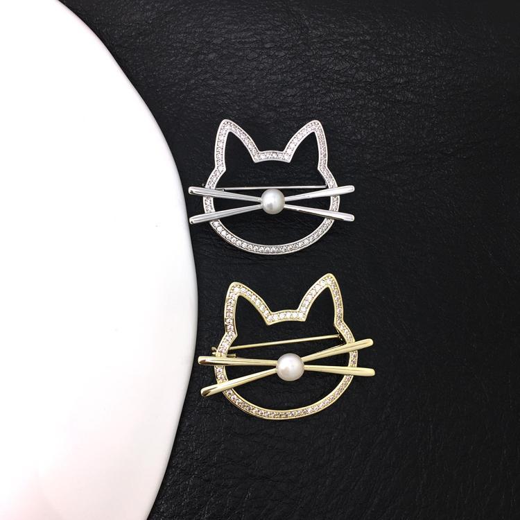 ブローチ おしゃれ ハイエンド レディース ファッション アクセサリー オールシーズン コサージュ ブローチ ピン 猫 ジュエリー
