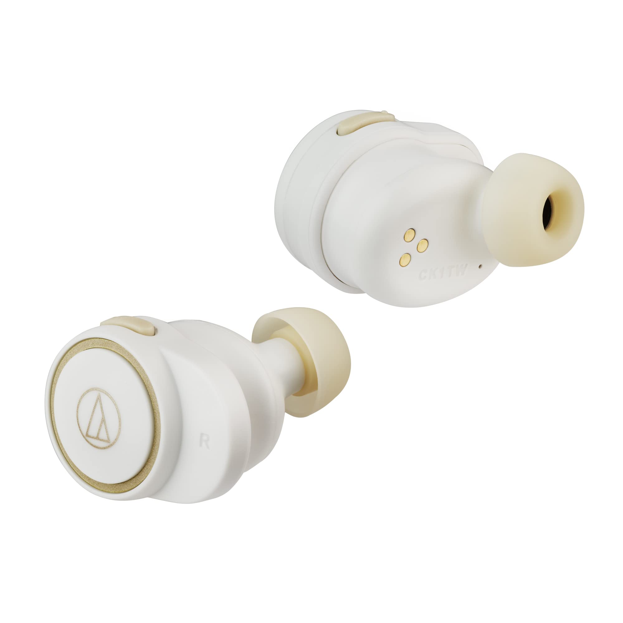 オーディオテクニカ ATH-CK1TW WH ワイヤレスイヤホン bluetooth/完全ワイヤレスイヤホン 最大約21時間再生 / 通話品質強化 / IPX5/7 / 低遅延モード/片耳使用可 【国