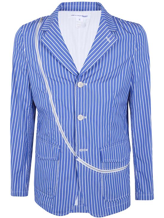 COMME DES GARCONS Men Suit Jackets FQ J507 BLUE STRIPES