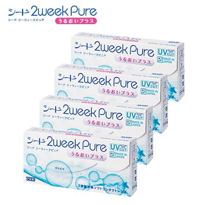 シード SEED 2ウィークピュアうるおいプラス 6枚入り 4箱 ツーウィーク 2ウィーク 2weekPure 2週間使い捨て コンタクトレンズポスト投函便
