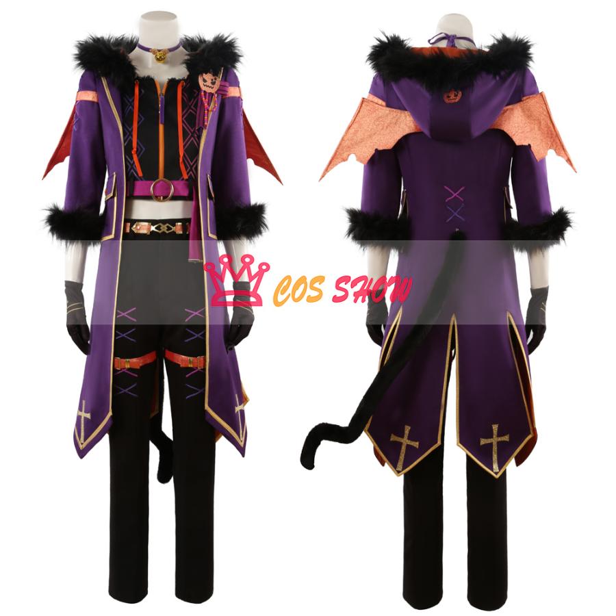 赤字販売!あんスタ 噪音 渦巻くホラーナイト ハロウィン衣装 魂寄りの黒猫 遊木真コスプレ衣装 cosplay オーダーメイド製作可能 仮装 イベント学園祭