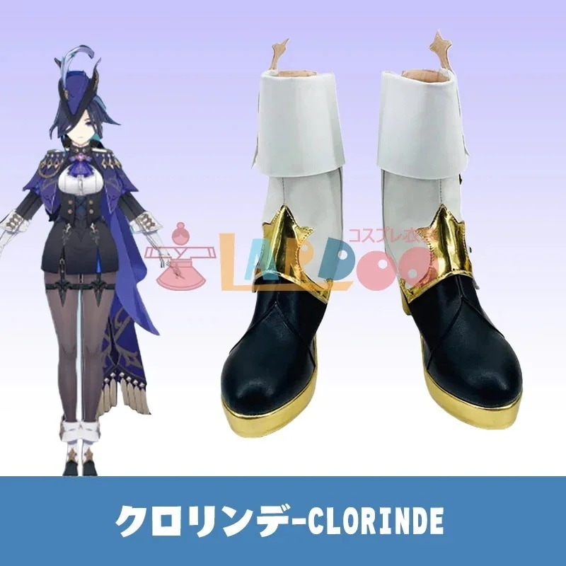 原神 Genshin げんしん クロリンデ-Clorinde コスプレ靴 コスプレブーツ1021