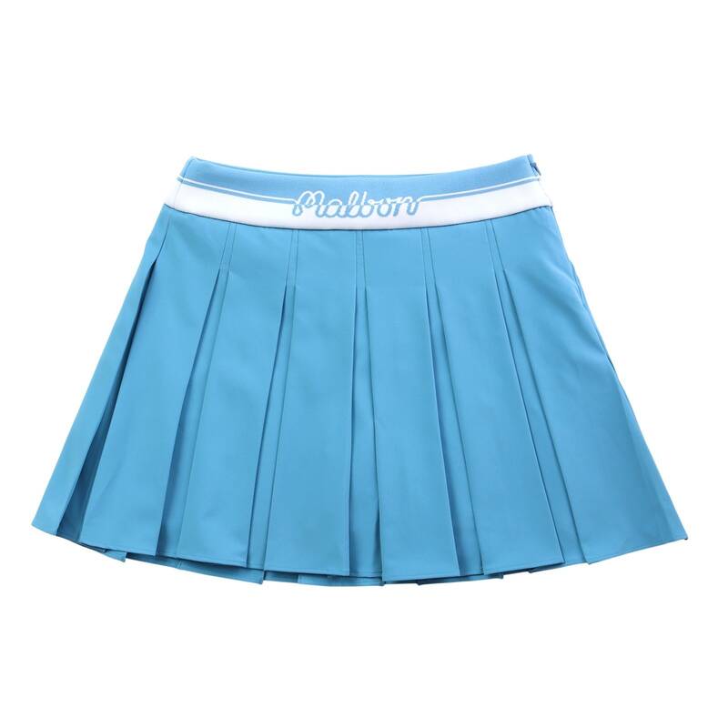 マルボン レディース ワイド ロゴ ゴムウエスト プリーツスカート M6222PSK51 BLU