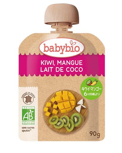 ベビービオ オーガニック ベビースムージー キウイ・マンゴー・ココナッツ 90G×14個
