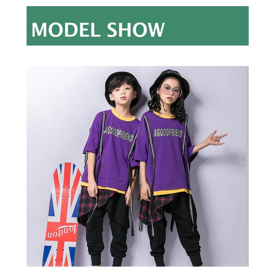 キッズダンス ダンス 衣装 セットアップ 女の子供男の子供チェック柄 パーカー パンツ 男女兼用 シャツ ガールズ ジャッズ 韓国風 ヒップホップ ストリート 上下