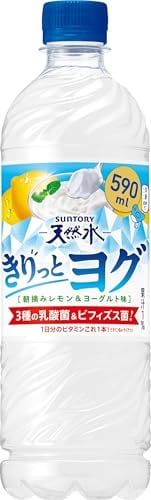 サントリー天然水 きりっとヨグ 朝摘みレモン＆ヨーグルト味 冷凍兼用 乳酸菌 590ml×24本 6,003円