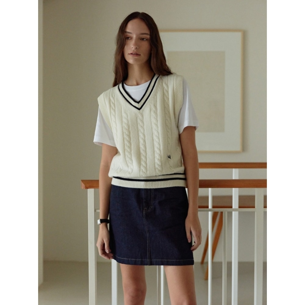 DEPOUND デニムミニスカート インディゴブルー