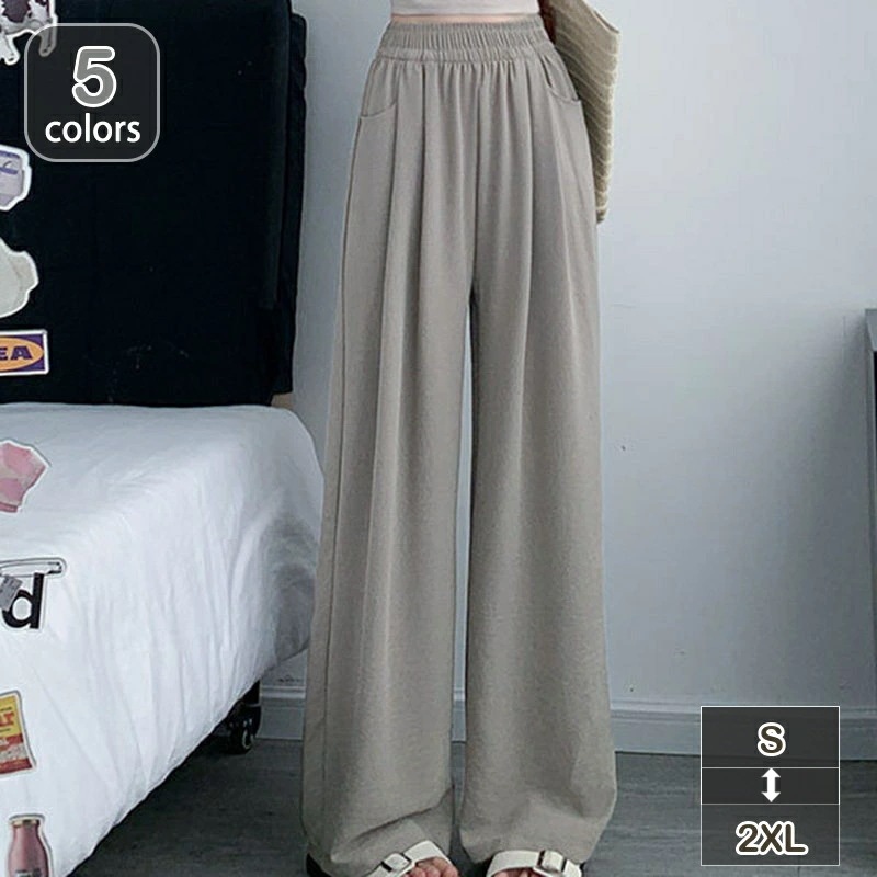 レディース アイスシルクパンツ 接触冷感 ロングパンツ スポーツパンツ 無地 速乾 軽量 ストレートパンツ 薄手 通気 調整紐 ウエストゴム きれいめ ストレッチパンツ 涼しい 夏 通勤 通学 カジュ