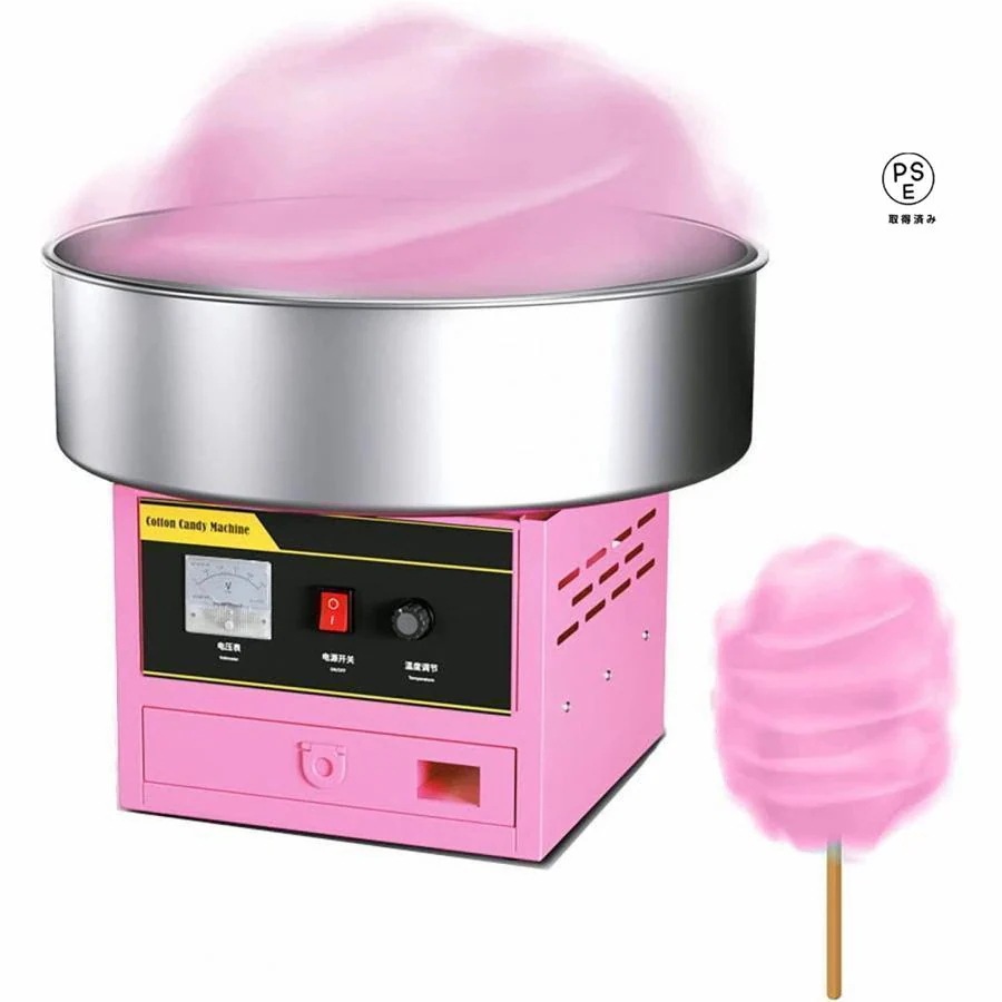 ステンレス鋼 わたあめ機 わたがし機 食品グレード素材 市販のコットン キャンディ メーカー お菓子作り 手入れが簡単 全自動 110V業務用綿菓子製造機