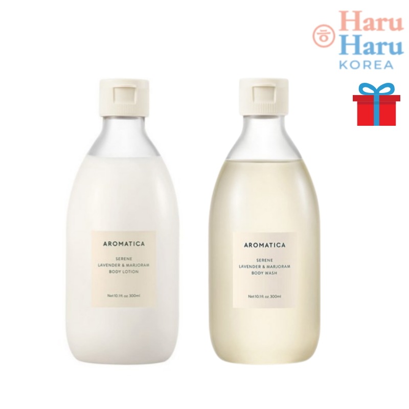 【韓国人気1+1 セット】サレン ボディウォッシュ ラベンダー＆マジョラムの香り 300ml +ボディローション 300ml セット/韓国コスメ/ギフトセット/ボディケア/保湿 栄養/ボディミルク