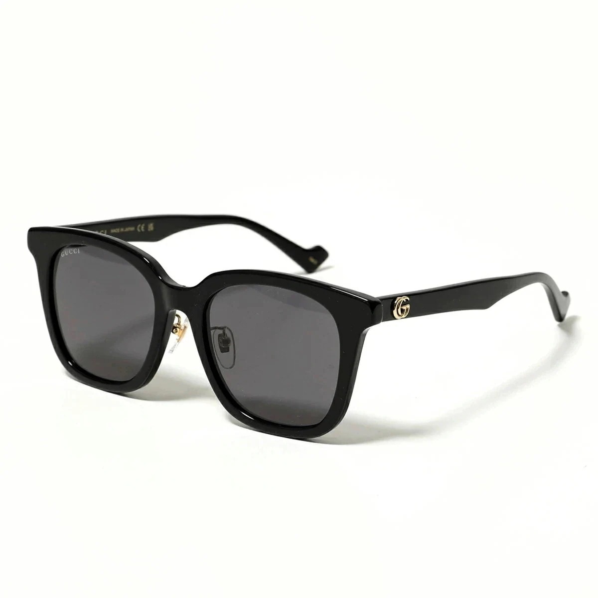 GUCCI グッチ サングラス GG1000SK レディース メガネ スクエア型 GGロゴ メタルロゴ めがね 眼鏡 アイウェア 001/BLACK-BLACK