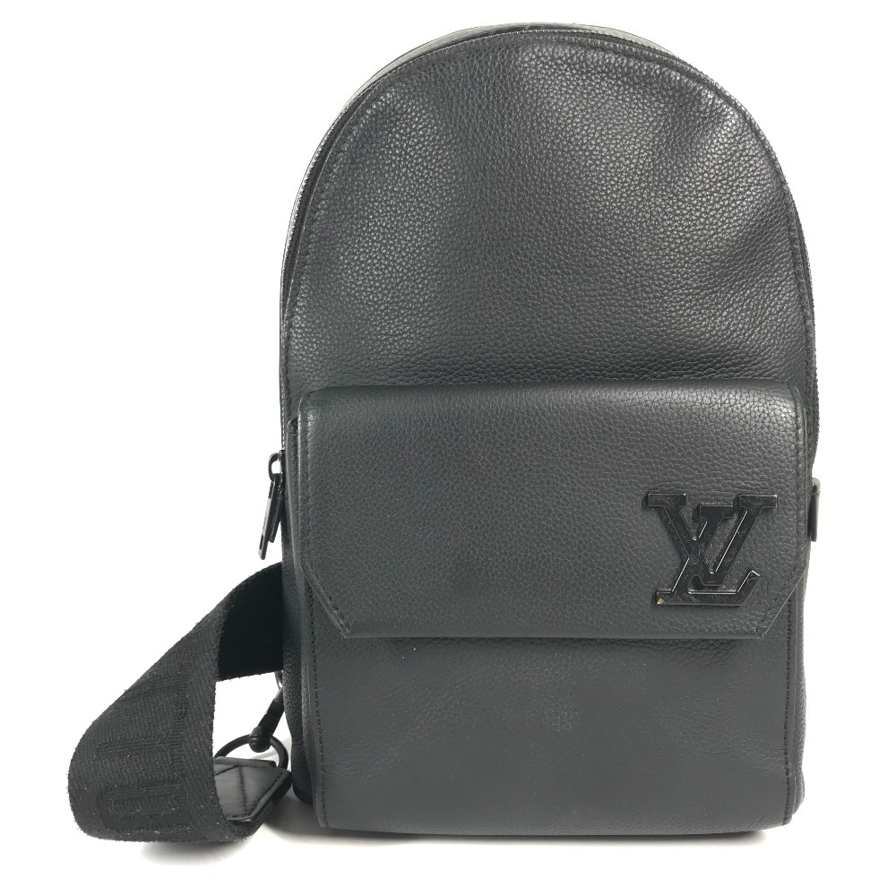 ショルダーバッグ M23736 パイロットスリングバッグ LV アエログラム カバン クロス ボディバッグ 肩掛け レザー ノワール ブラック