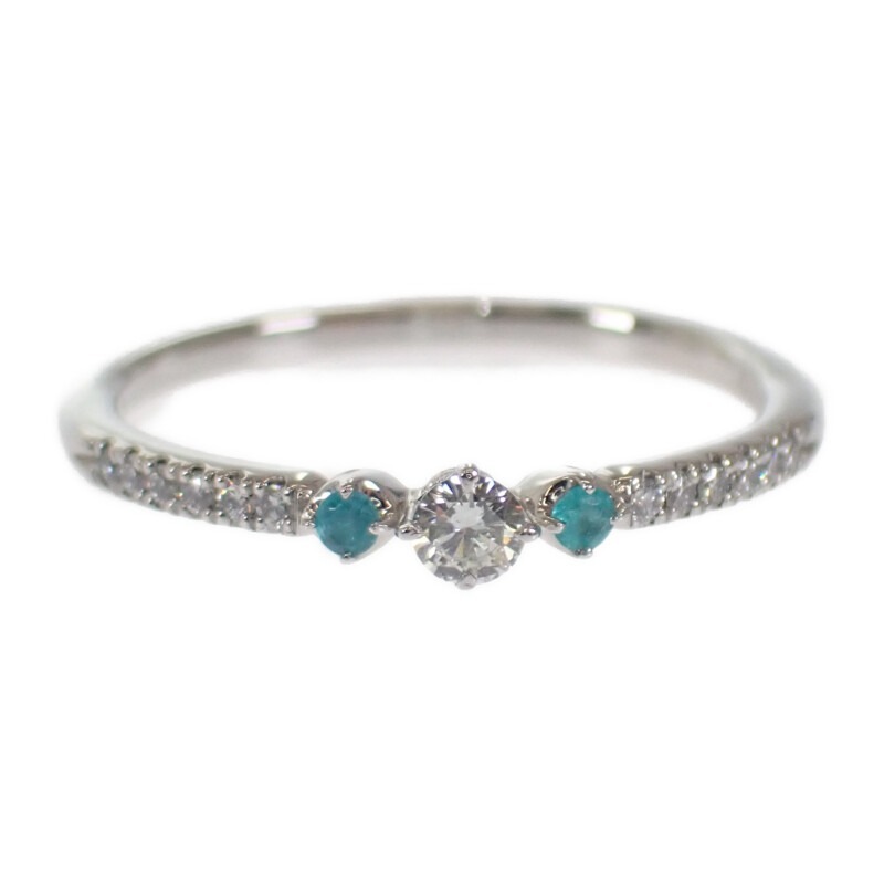 【STAR JEWELRY】ダイヤモンドリング リング Pt950プラチナ ダイヤモンド パライバトルマリン 10号 ダイヤモンド パライバトルマリン レディース
