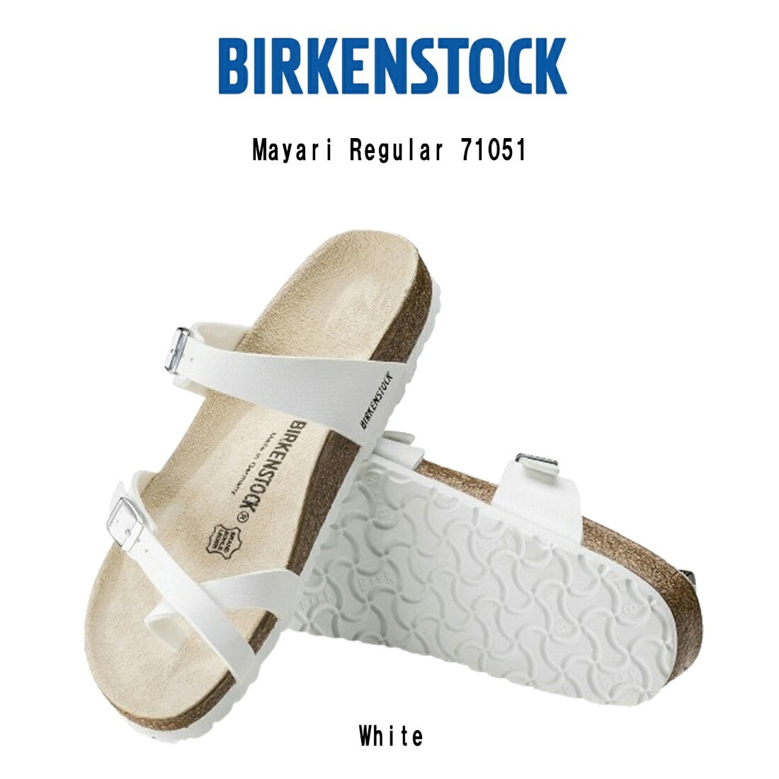 BIRKENSTOCK マヤリ トング ストラップ ループ サンダル ビルコフロー レギュラー ホワイト 白 ユニセックス ビルケン Mayari Regular 71051