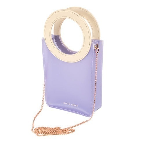 ボディバッグ ミストをまとうような柔らかい透け感と上品な風合い バイオレット