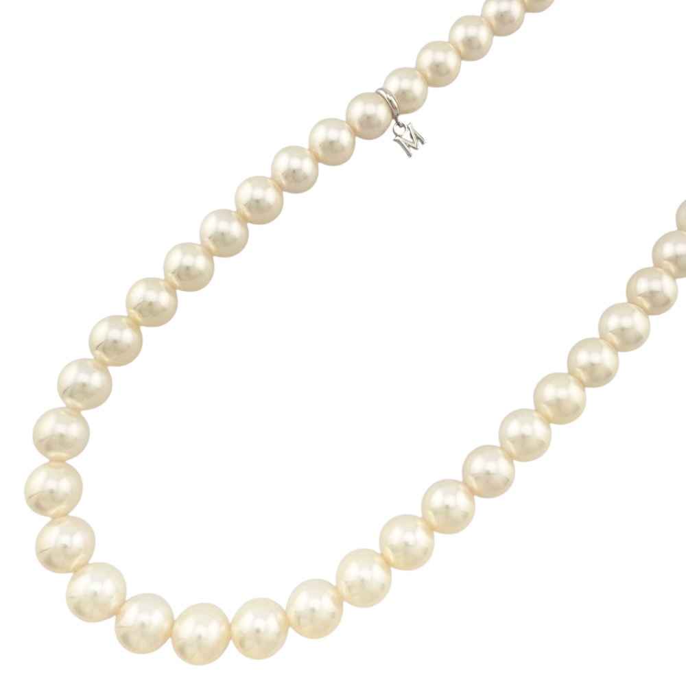 ミキモト ネックレス 18金 K18ホワイトゴールド アコヤパール MIKIMOTO 中古 美品