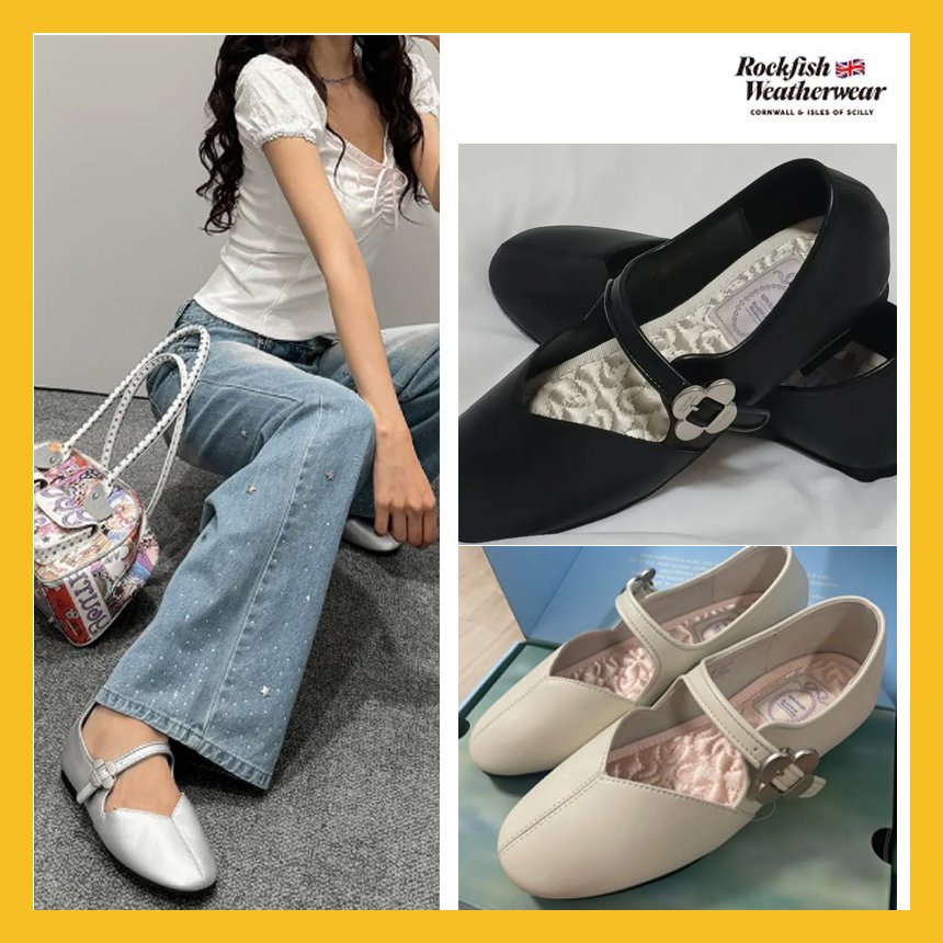 FLORAL BUCKLE MARYJANESスニーカー 4 色