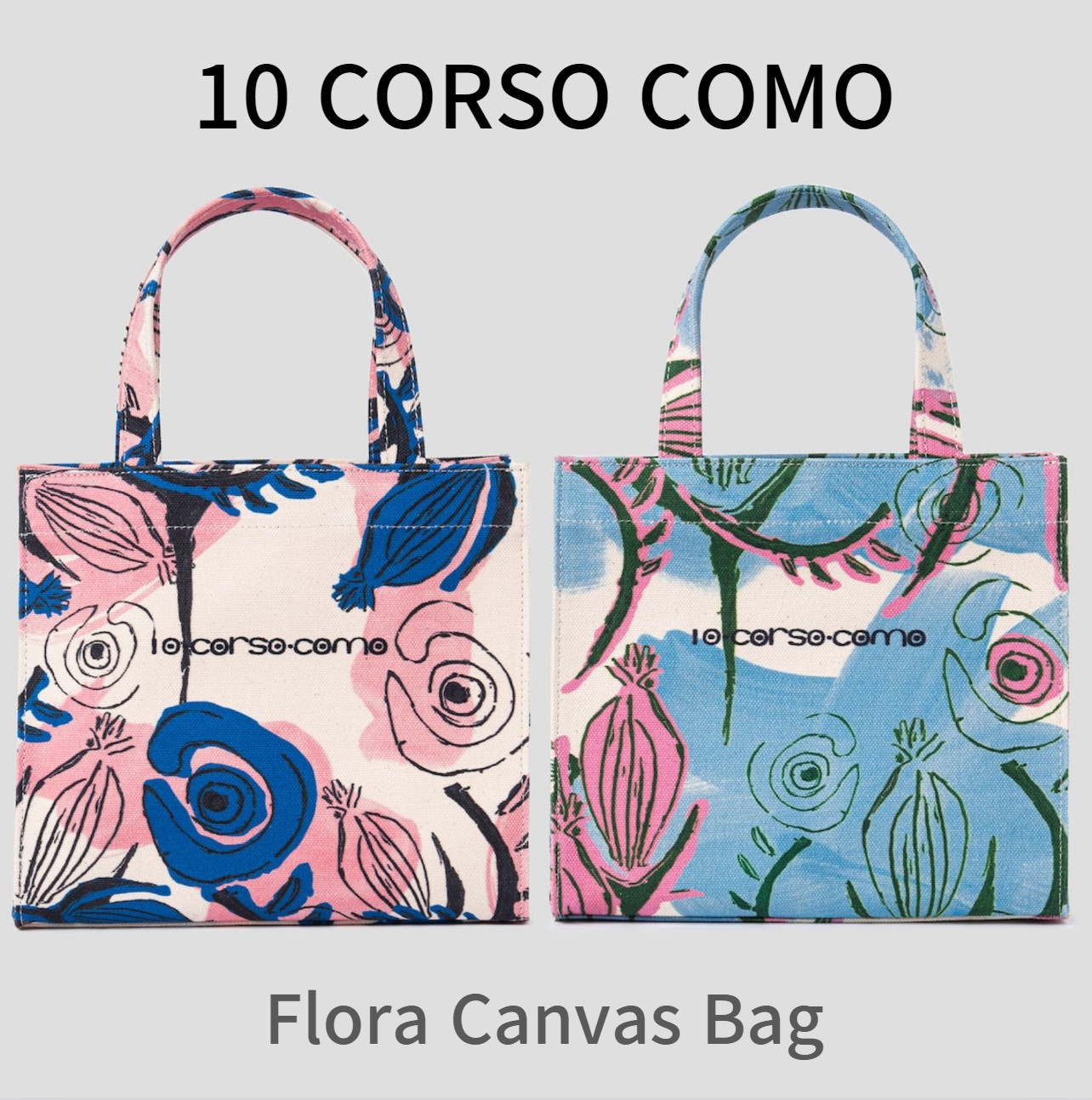 [10 CORSO COMO] FLORA CANVAS BAG エコバッグ 韓国人気 10 CORSO COMO] FLORA CANVAS BAG エコバッグ 韓国人気 エコバッグ