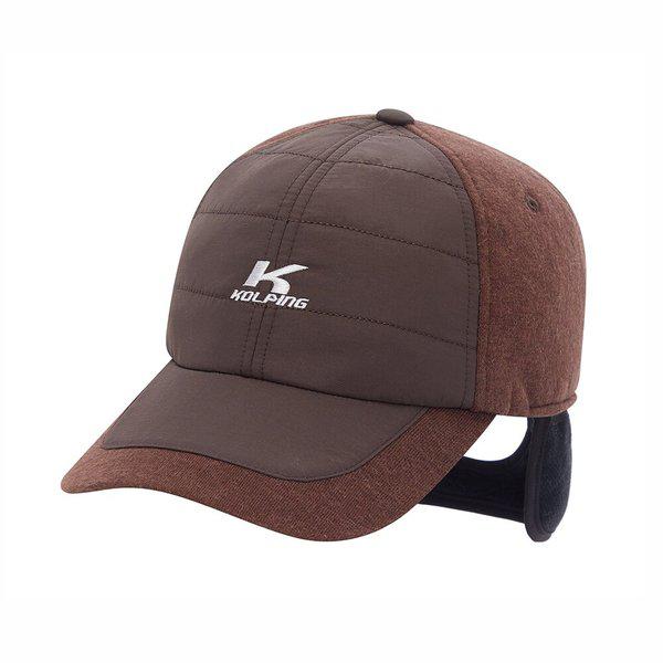 2284CK712M コーデュロイ配色メンズ冬耳当て付きキャップ