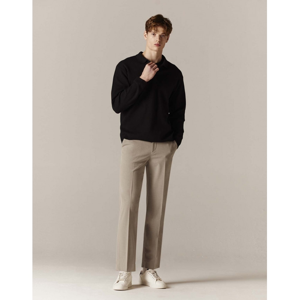 GIORDANO 113511 MWテーパード隠しバンディングスラックス_7color