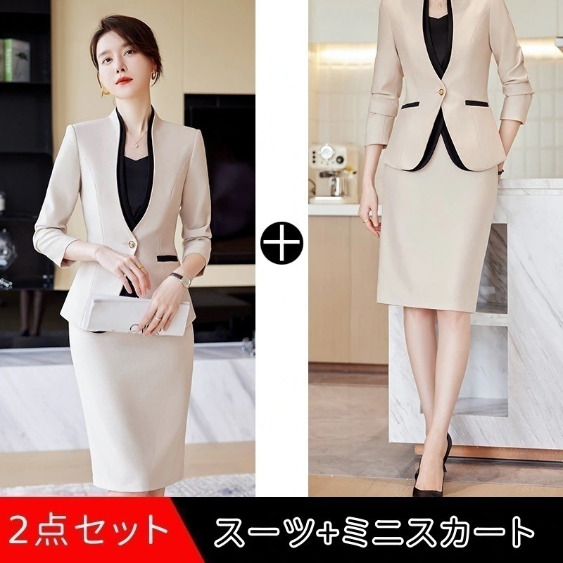 セット アップ 2024春新作 セットアップス一ツ文化祭 学園祭新作登場韓国ファッション 入学式 ママ スーツ 卒業式 ママ スーツ 2点セット スーツジャケットカジュアル 2点セット パ