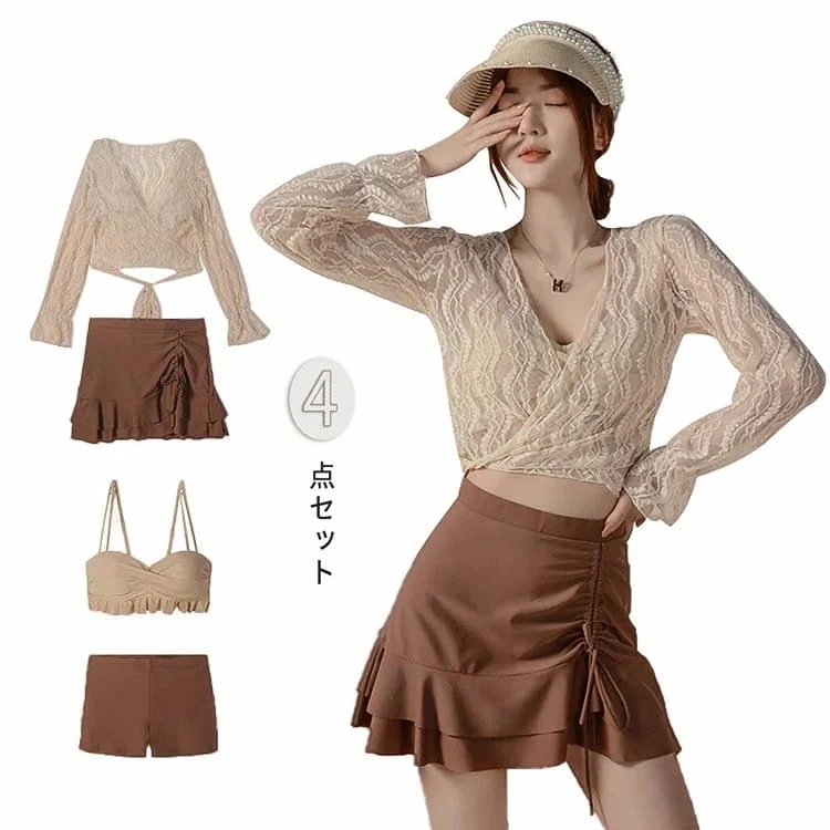 【20点セット】7月の新作特典水着 レディース 体型カバー 韓国 水着 タンキニ Vネック オトナ女子 みずぎ ママ水着 お洒落 海 ビーチ リゾート 20代 30代 40代値下げセール