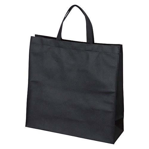 （まとめ買い）サンナップ 不織布バッグ 小 マチ付き 10枚 ブラック FBH-33BK [x3]