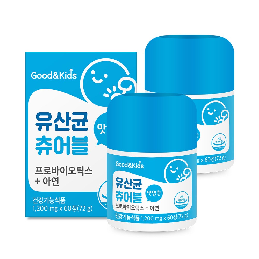 ナチュラルプラスグッド＆キッズ乳酸菌チュアブル60錠2個