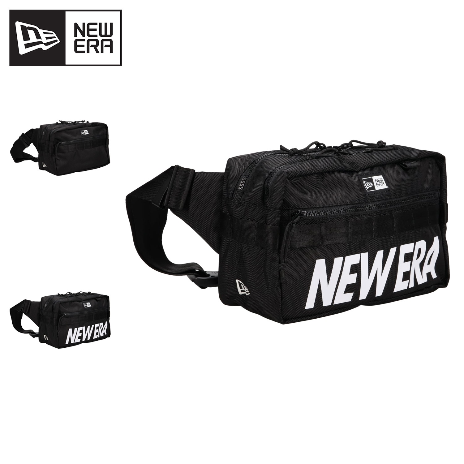バッグ ウエストバッグ ボディバッグ メンズ レディース 7L ファスナー付き ボックス型 SQUARE WAIST BAG ブラック 黒