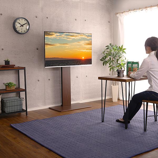 テレビスタンド ハイタイプ スイング式 首振り テレビ台 TVスタンド 角度調整 配線 コード 裏側 目隠し 背面 収納 壁寄せ ウォールディスプレイ オフィス