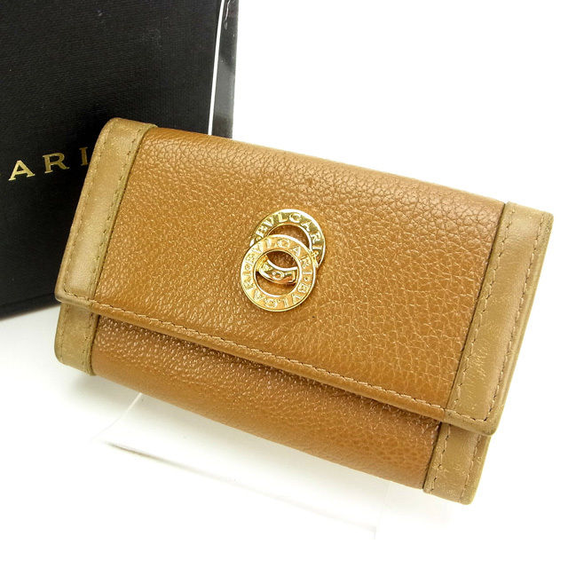キーケース /4連キーケース ドッピオトンド ライトブラウン 中古