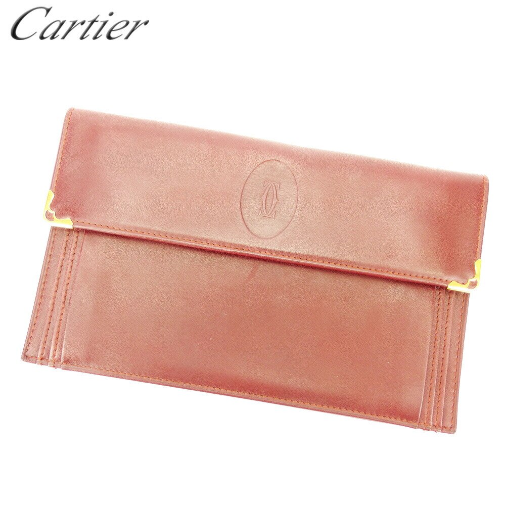 長財布 がま口 財布 マストライン ボルドー ゴールド 中古